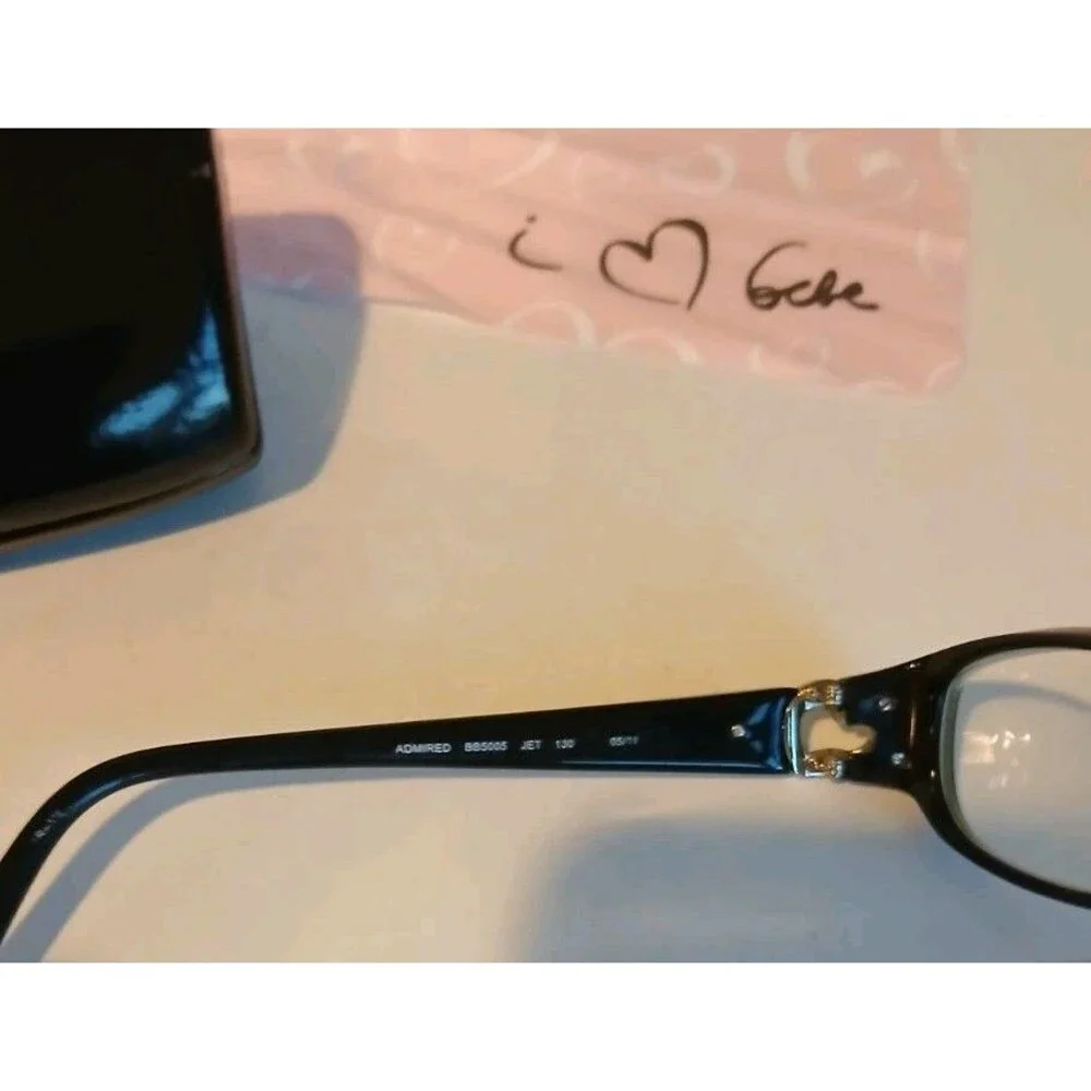 BEBE Eyeglasses Frames  Only ADMIRED BB5005 Jet Black Full Rim  W Case And Cloth